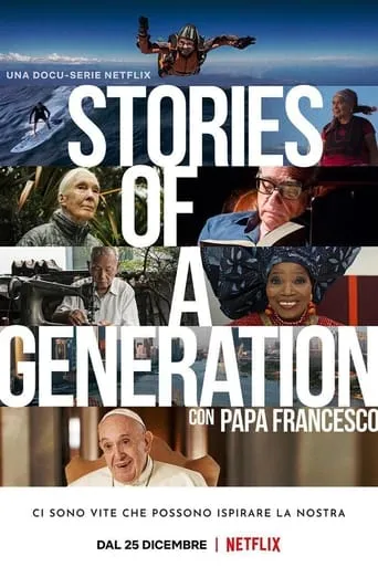 Póster de la serie Historias de una generación con el papa Francisco
