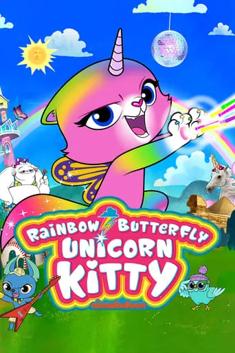 Póster de la serie Rainbow Butterfly Unicorn Kitty